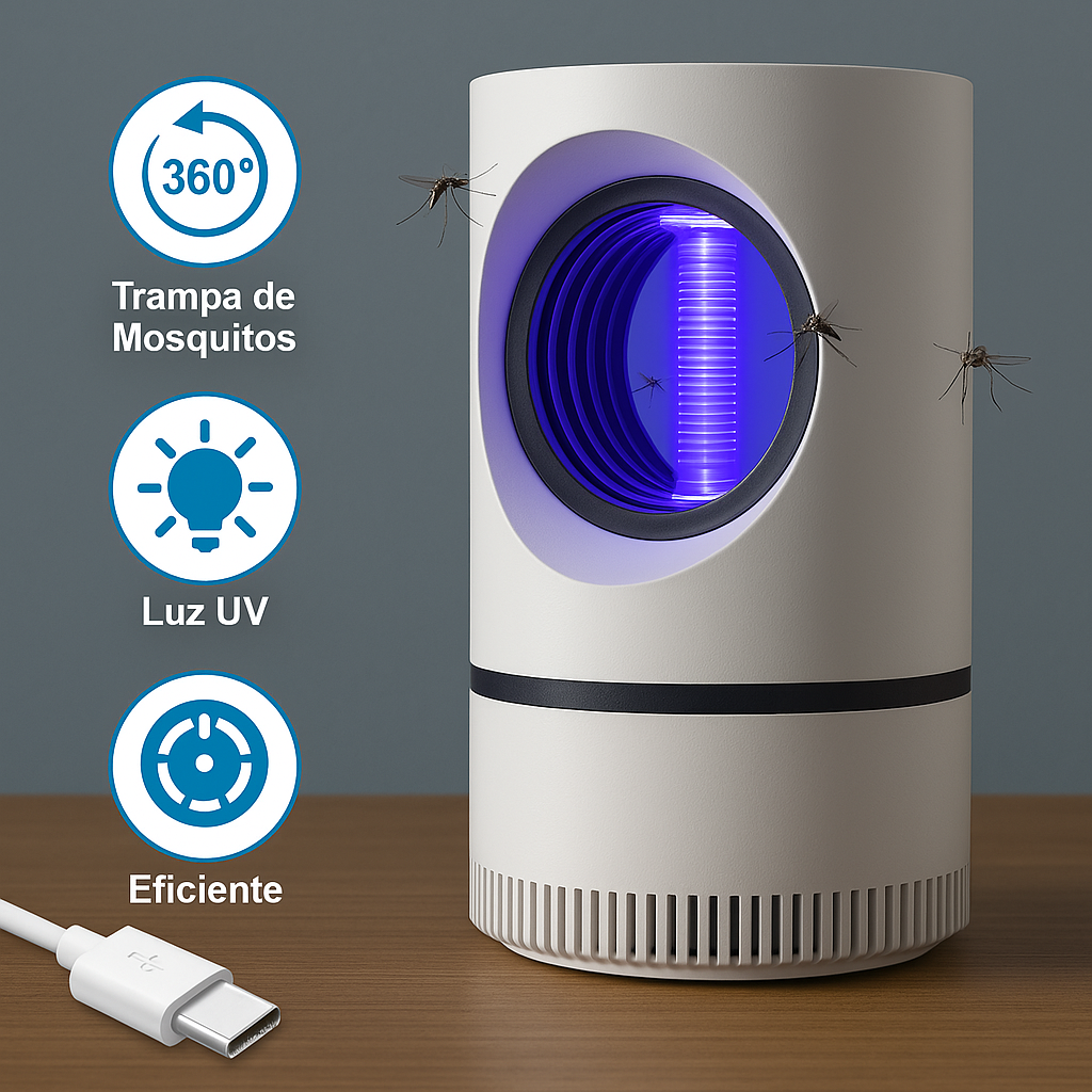 Lámpara Eléctrica Atrapa Mosquitos – Protección Eficaz y Silenciosa
